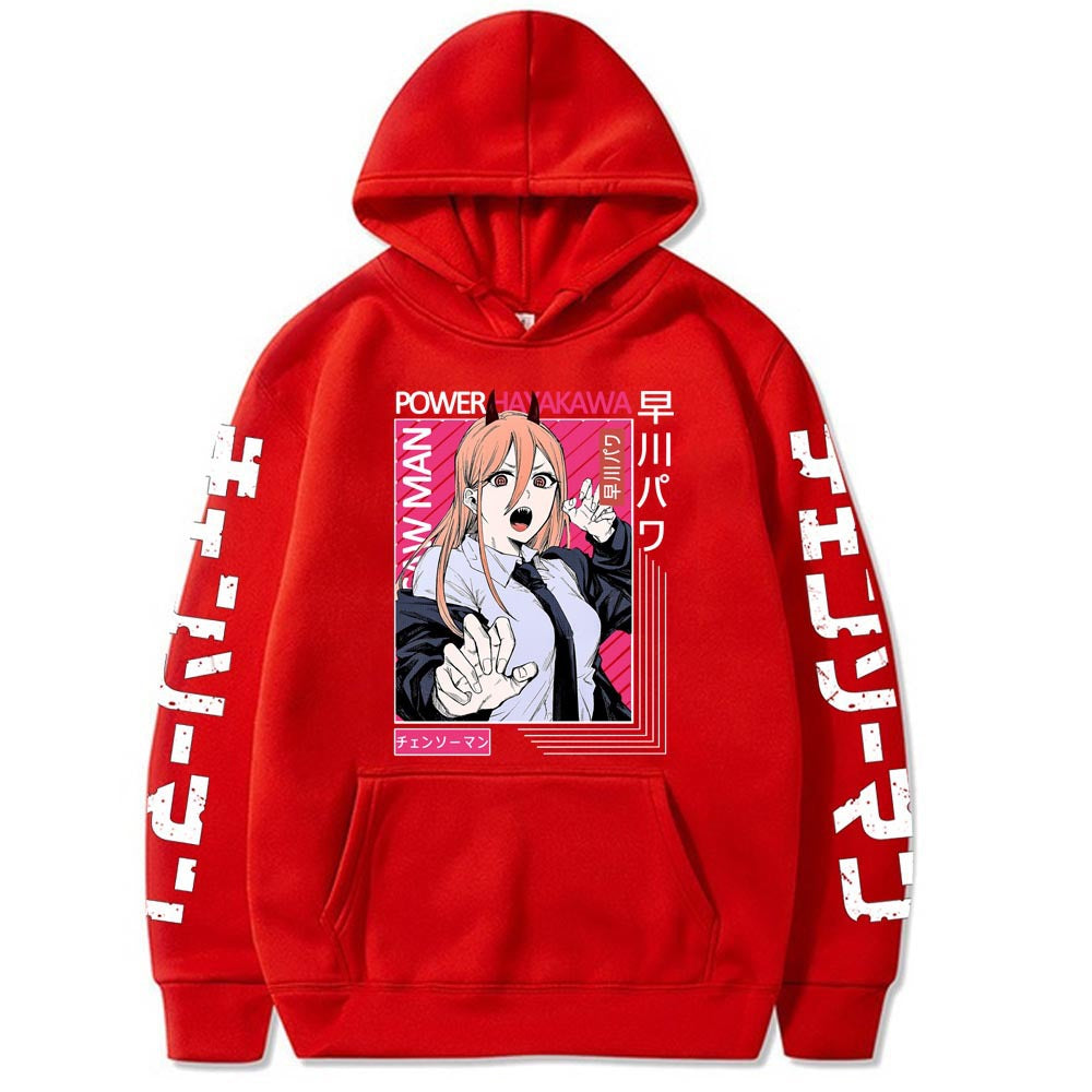 Men's Anime Print Loose Hooded Sweatshirt