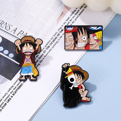 Creative Luffy Jewelry Badge Set