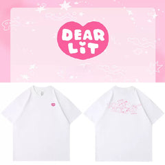 DEARLIT Cartoon Print Short-sleeved T-shirt
