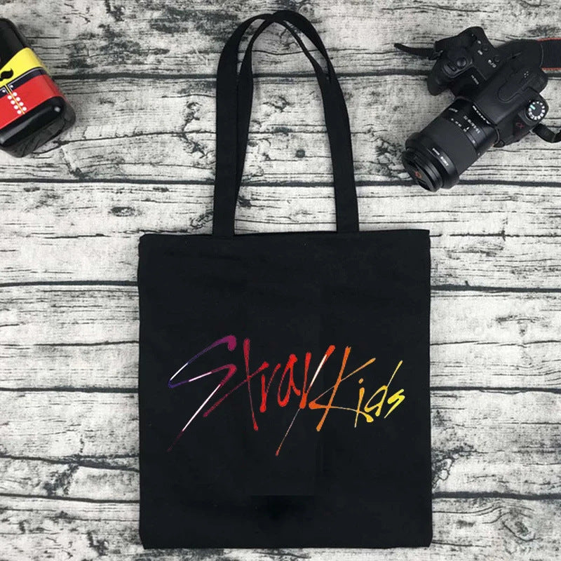 KPOP Printed Canvas Shoulder Tote Bag