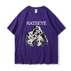 KATSEYE Pattern Print Crewneck T-Shirt