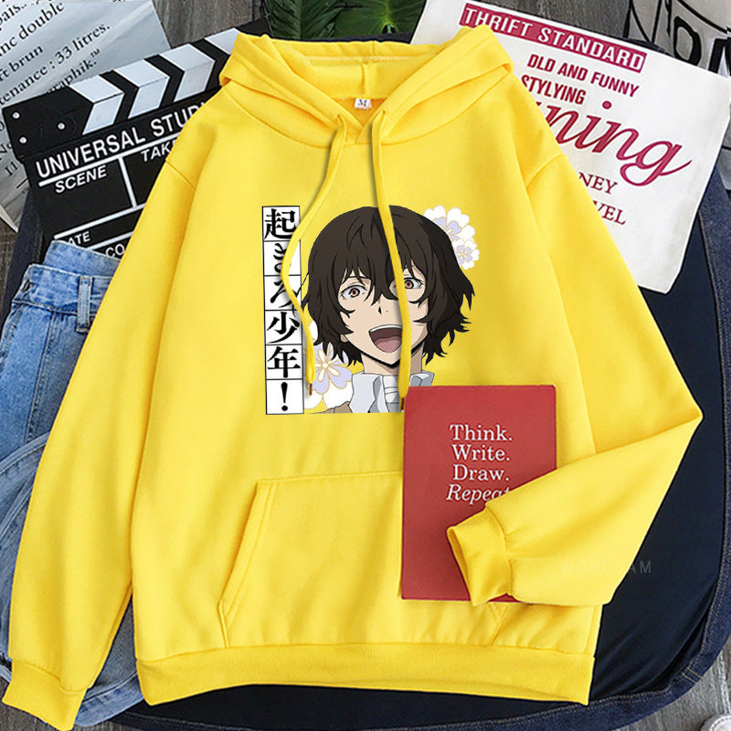 Unisex BSD Anime Print Pullover Hoodie