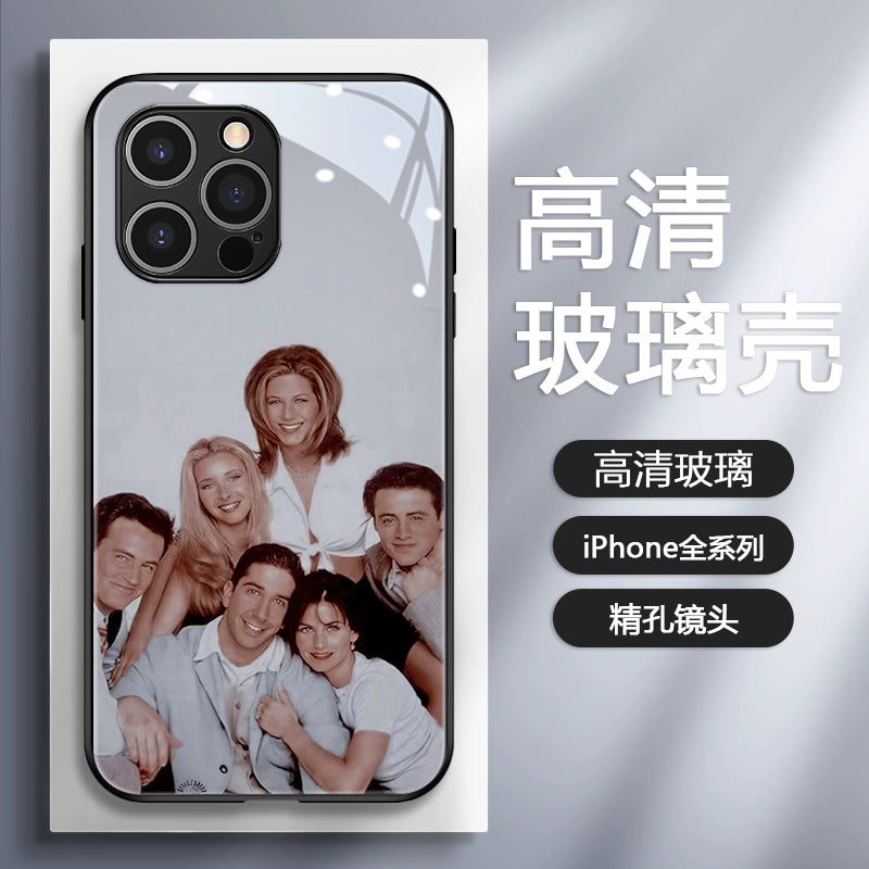 Creative Friends Glass IPhone Case