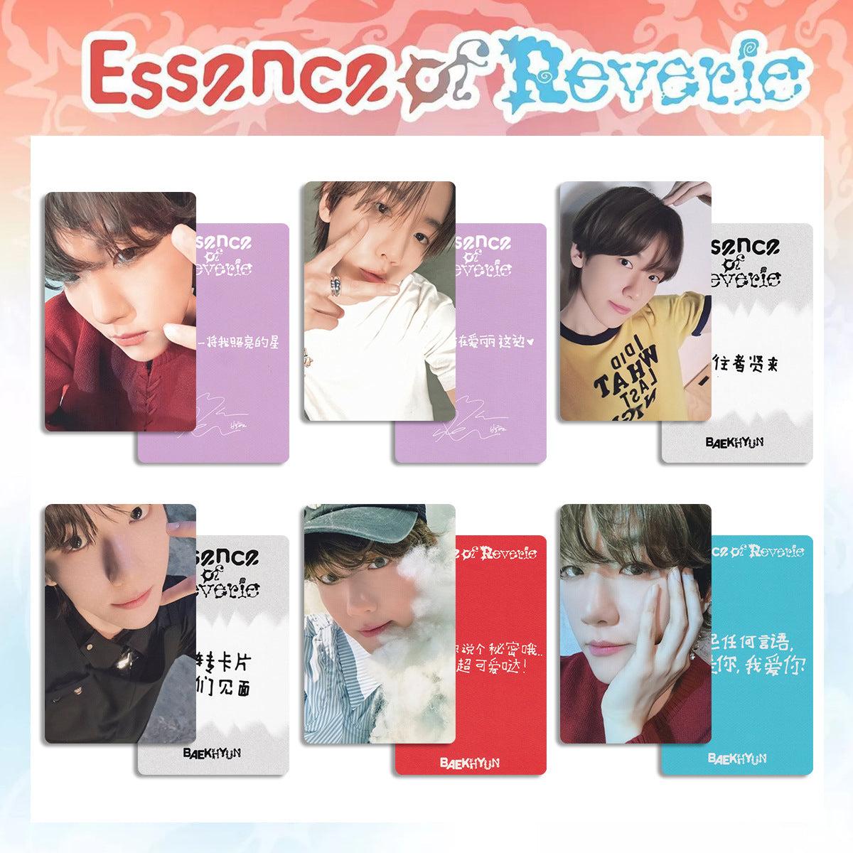 BAEKHYUN Album ESSENCE OF REVERIE Photocard Set