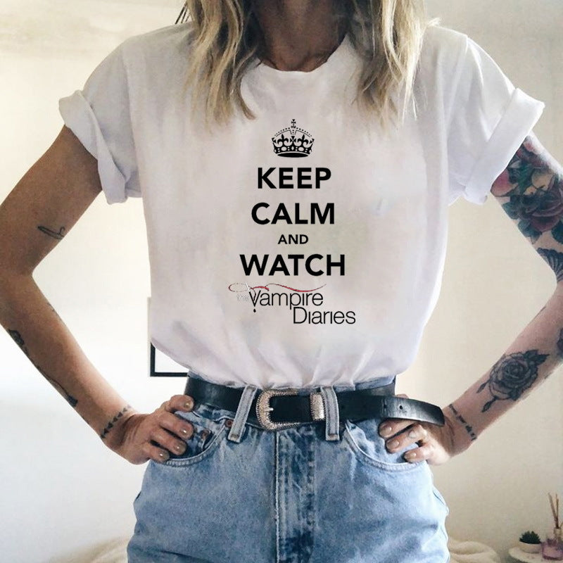 Women's TVD Print Summer Loose T-shirt