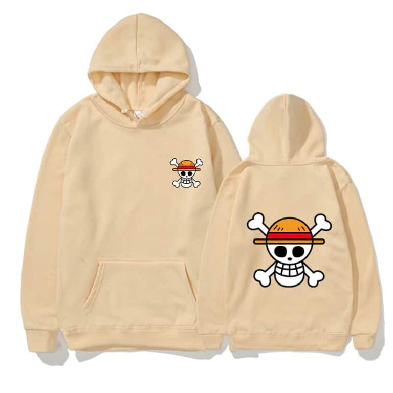 Unisex Luffy Print Casual Pullover Hoodie