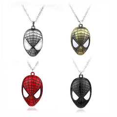 Spider Mask Logo Keychain Necklace