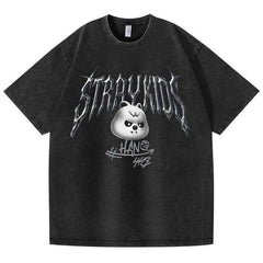 Vintage Kpop Cartoon Washed T-shirt