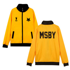 Unisex MSBY Letter Print Cosplay Zipper Jacket