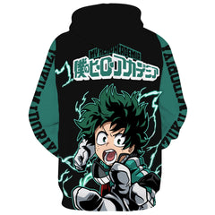 Trendy Deku Anime Digital Print Cosplay Hoodie