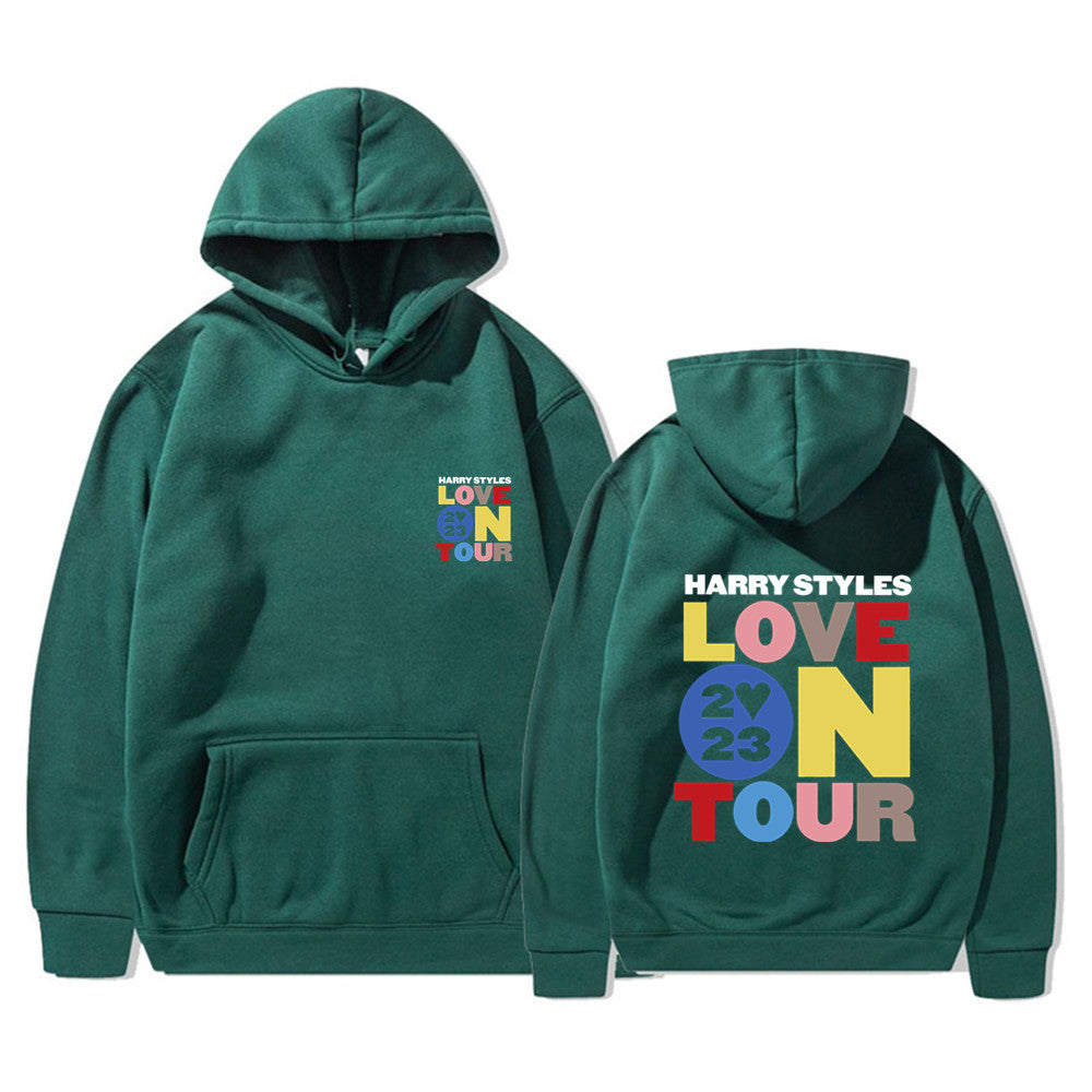 Unisex Love on Tour Printed Loose Pullover Hoodie