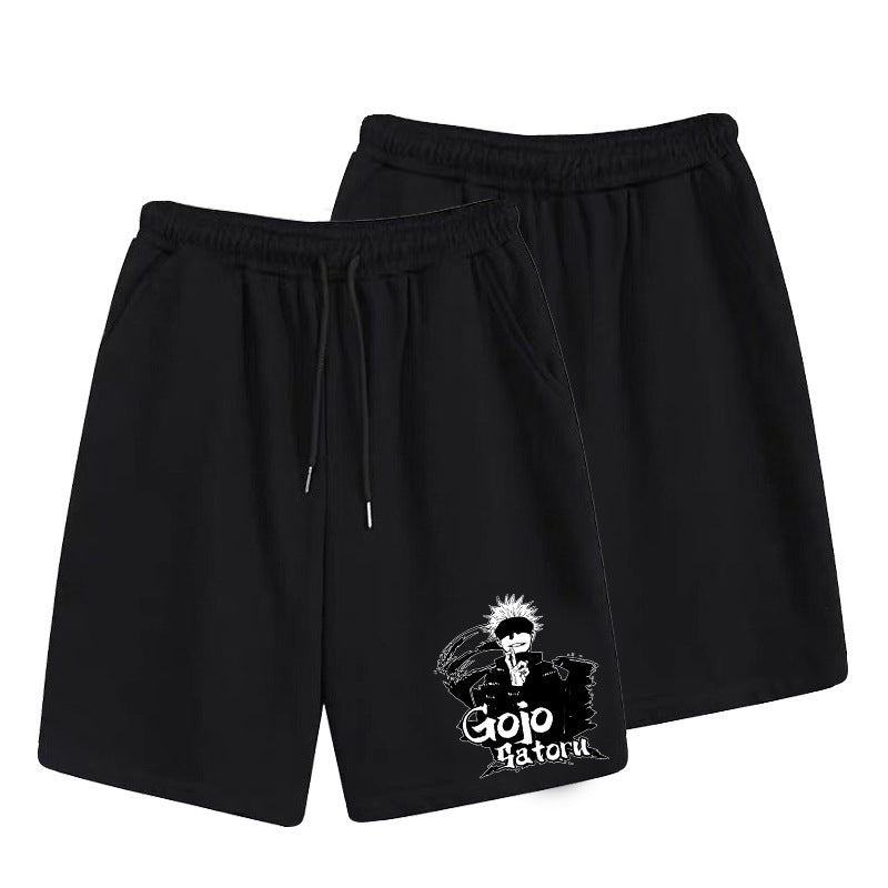 Casual Men's Anime Summer Elastic Sports Shorts