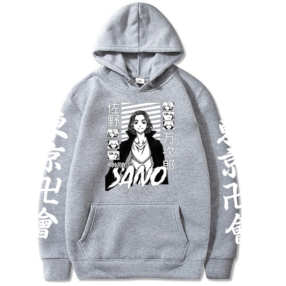 Unisex Sano Printed Loose Casual Hoodie