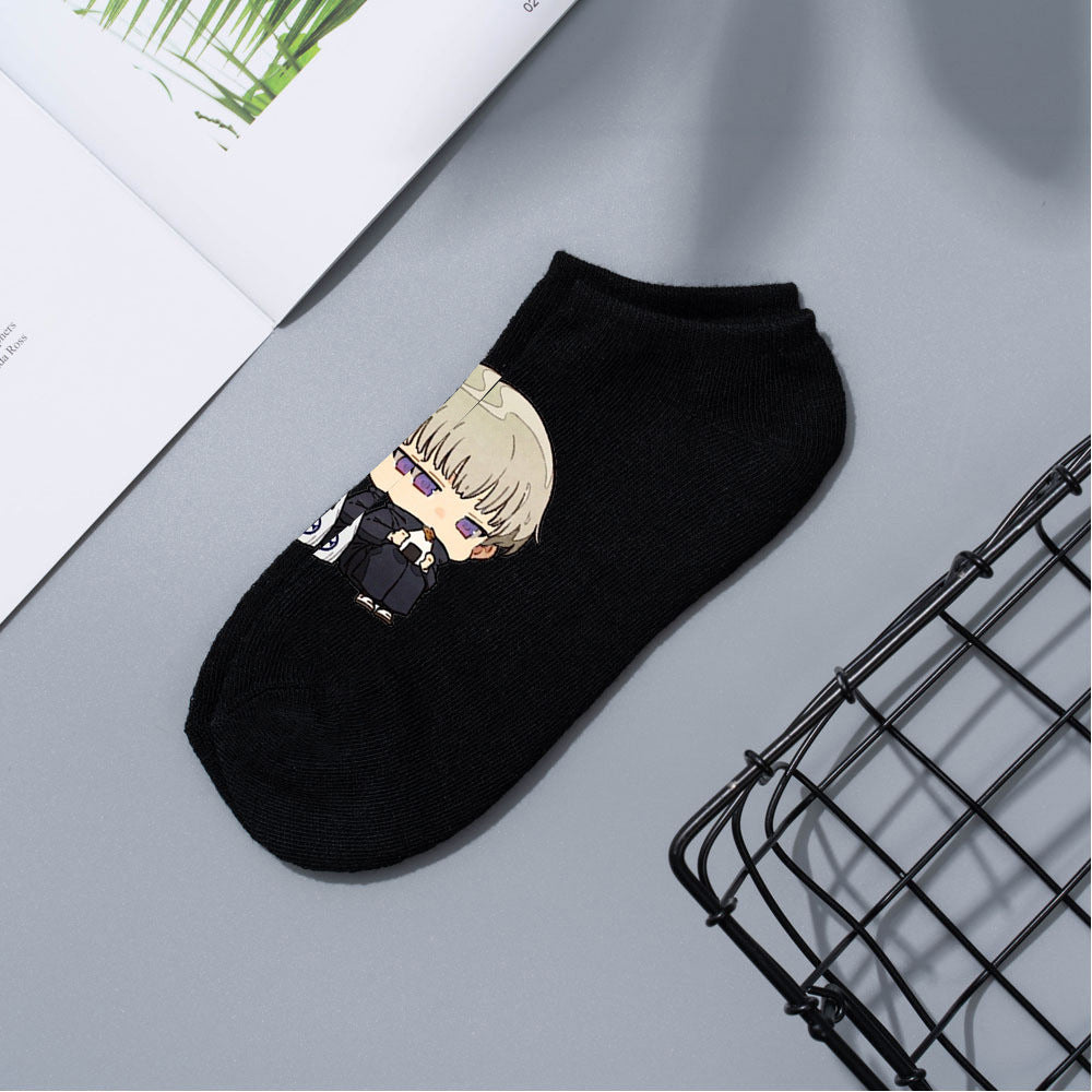 Casual Anime Cotton Breathable Boat Socks