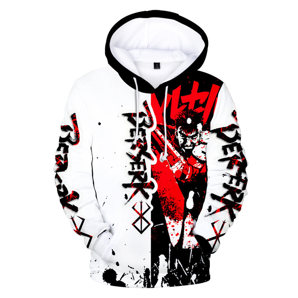 Men's Casual Anime 3D Printed Pullover Hoodie