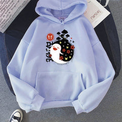 Cute Game Graphic Print Plush Hoodie