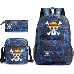 Trendy Anime Backpack Shoulder Pencil Bag Three-piece Set