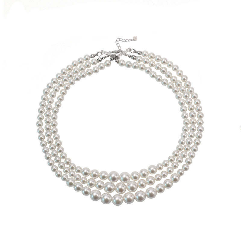 Vintage Friends Rachel Three-Layer Pearl Necklace