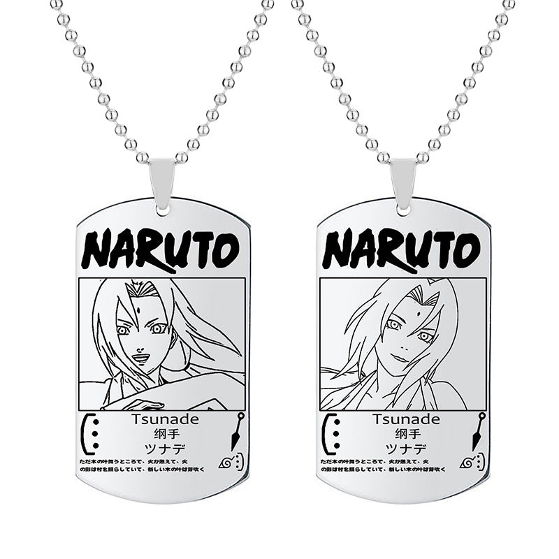 Trendy Sasuke Tag Pendant Necklace