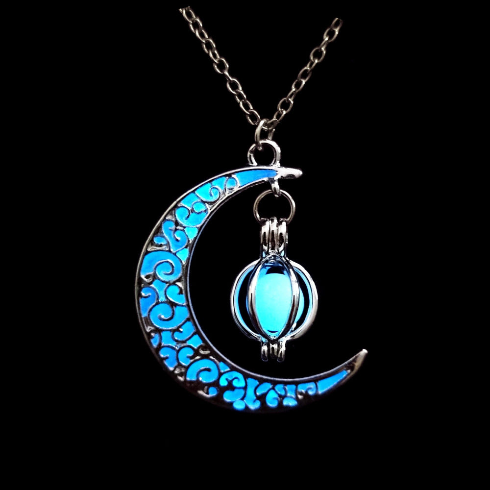 Luminous Moon Pendant Necklace