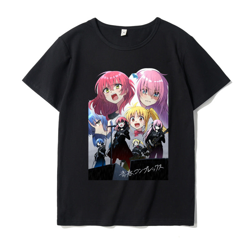 Bocchi Anime Cos Short Sleeve T-Shirt