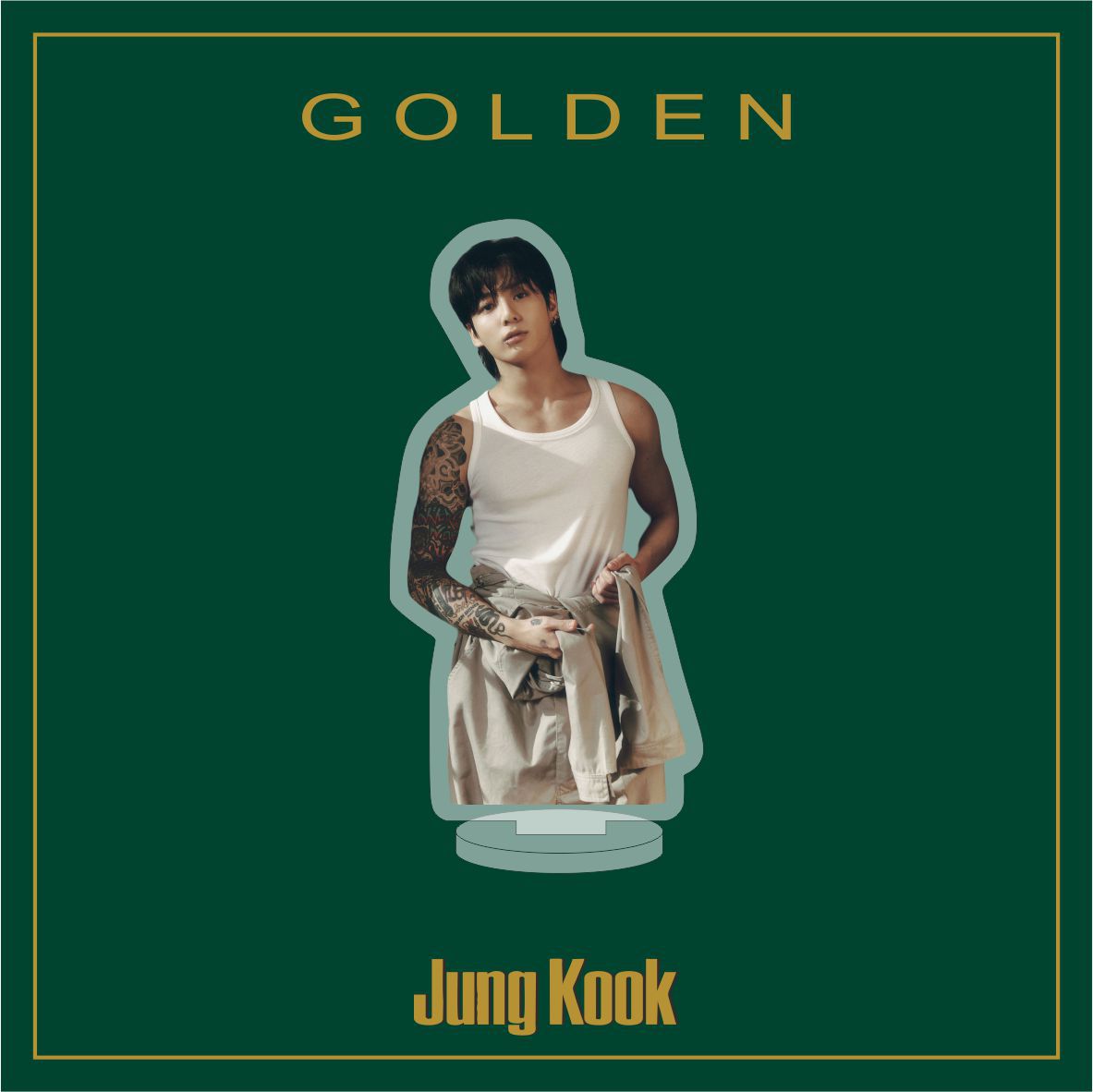 JK Golden Album Standing Tabletop Ornament