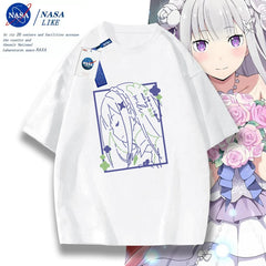Casual Anime Pattern Cotton T-shirt