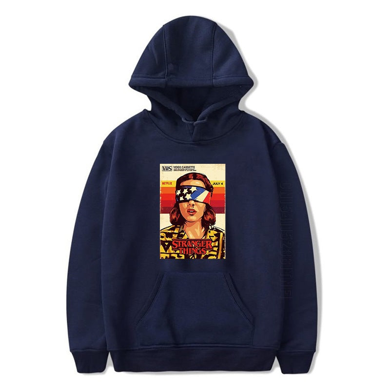 Casual Tv Pattern Printed Pullover Hoodie