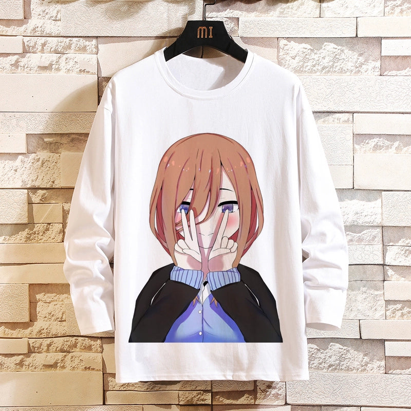 Women's Anime Print Long-sleeved T-shirt