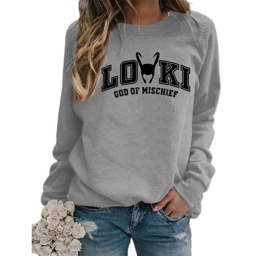 Chic Girls Loki Printed Round Neck Sweatshirt