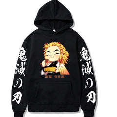 Casual Kimetsu No Yaiba Print Loose Hoodie