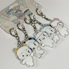 PLAVE Cartoon Acrylic Keychain Set