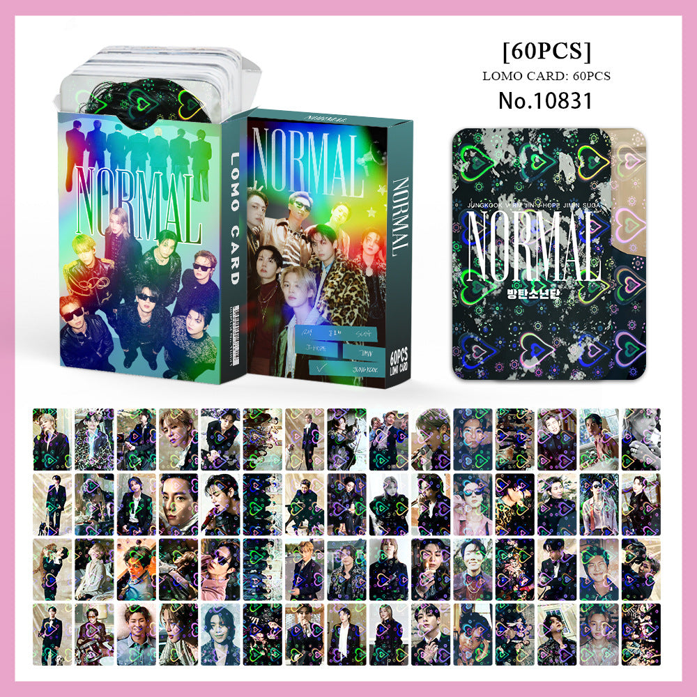 60PCS BANGTAN NORMAL Heart Holographic Photocards