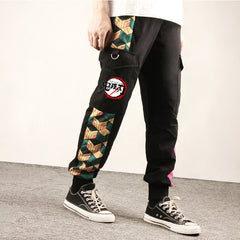 Casual Men's Anime Black Loose Sweatpants