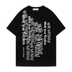 JUHOON Same Letter Short-sleeved T-shirt Top