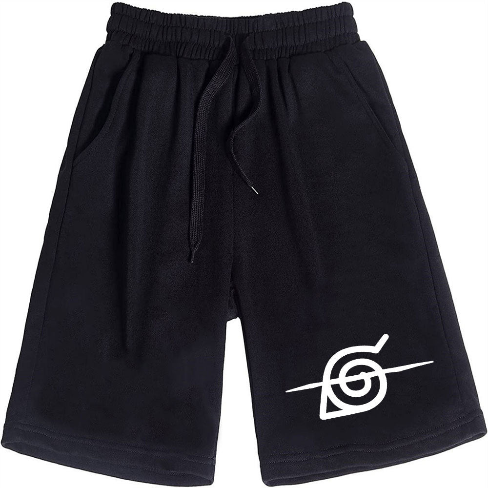 Casual Men's Anime Print Loose Sports Shorts