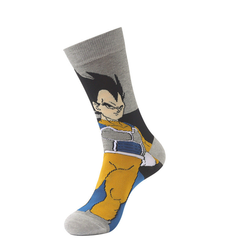 Trendy Anime Cotton Medium Tube Socks