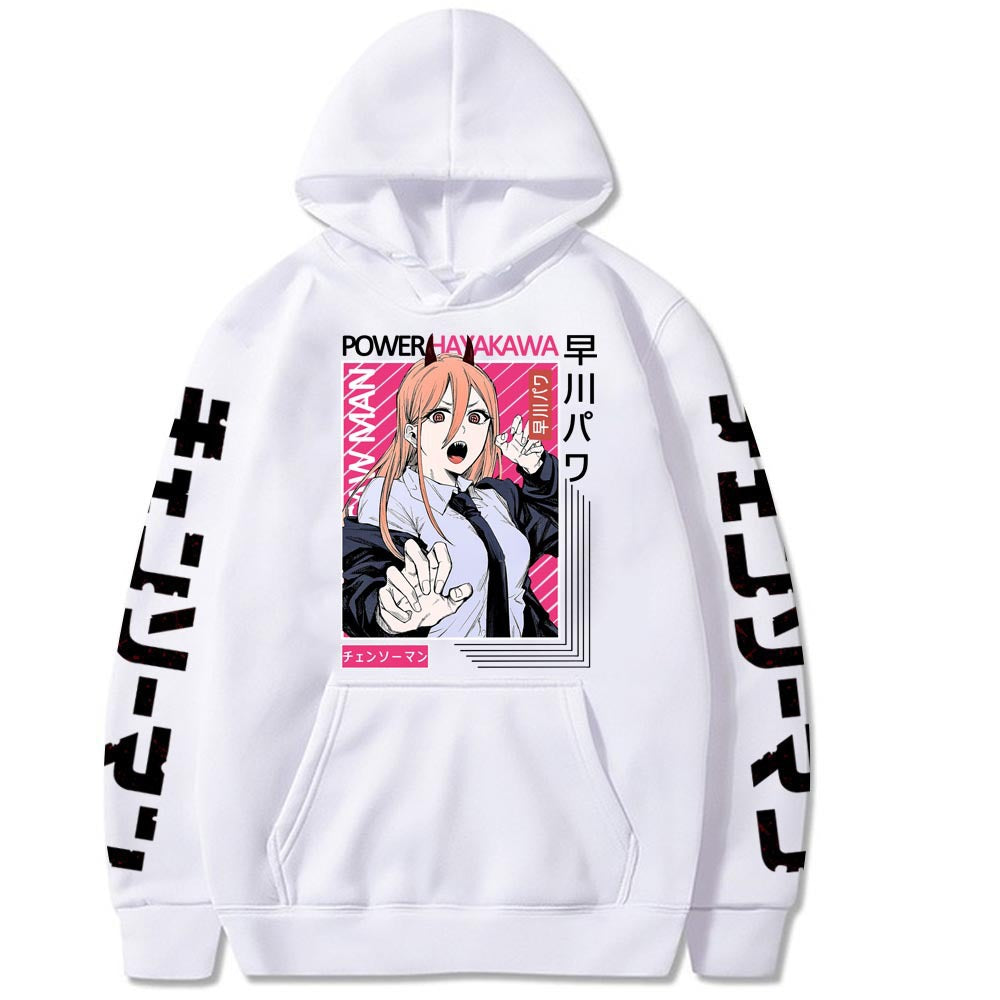 Men's Anime Print Loose Hooded Sweatshirt