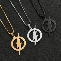 Cool Titanium Steel Comic Hero Logo Necklace