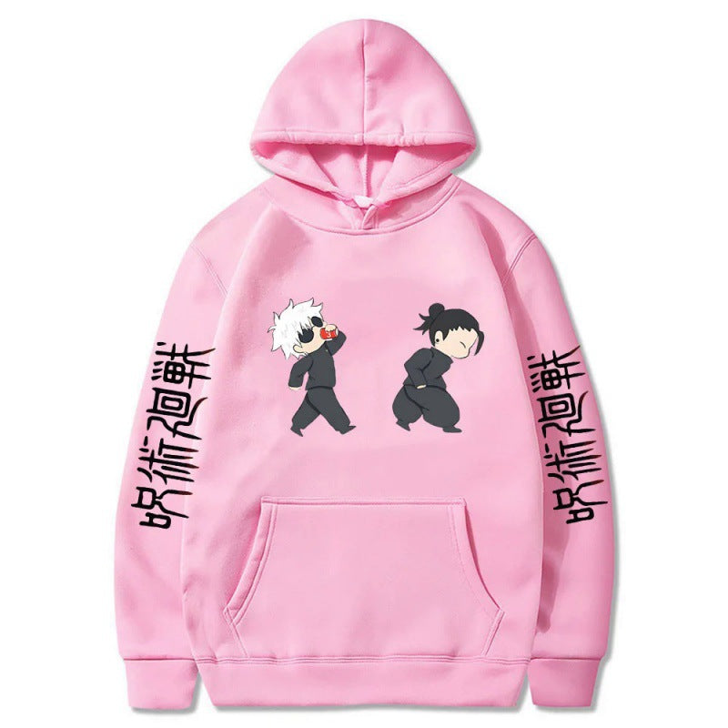 Cute Anime Gojo Pattern Loose Hoodie