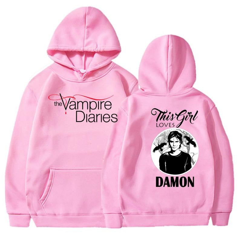 Women's TVD Graphic Printed Loose Hoodie