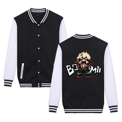 Casual Anime Graphic Printed Loose Hoodie Coat