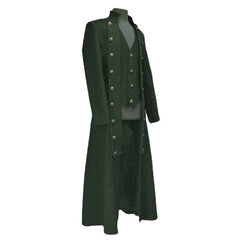 Retro Medieval Stand-up Collar Men's Long Jacket