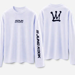 Jungkook Collab White Long-sleeved T-shirt