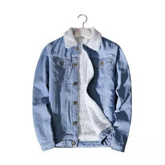 Unisex Trendy Versatile Thickened Warm Denim Jacket