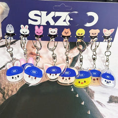 SKZ "KARMA" Hat Doll Acrylic Pendant Keyring Set