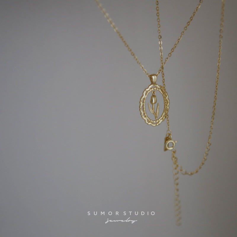 Vintage Tulip Necklace