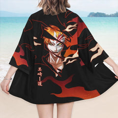 Unisex Anime Print Cosplay Kimono Cloak