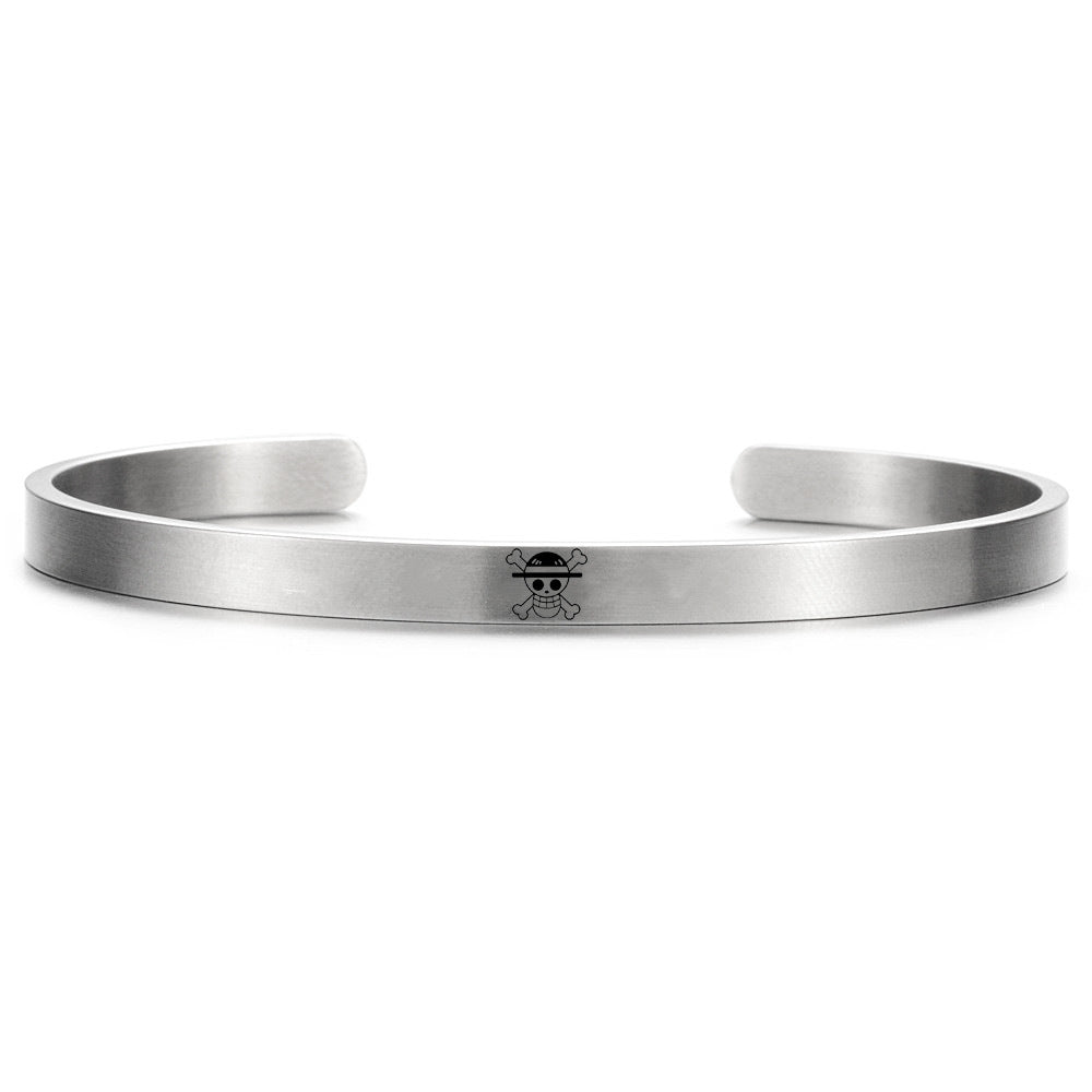 Stainless Steel Luffy Logo Laser Bracelet