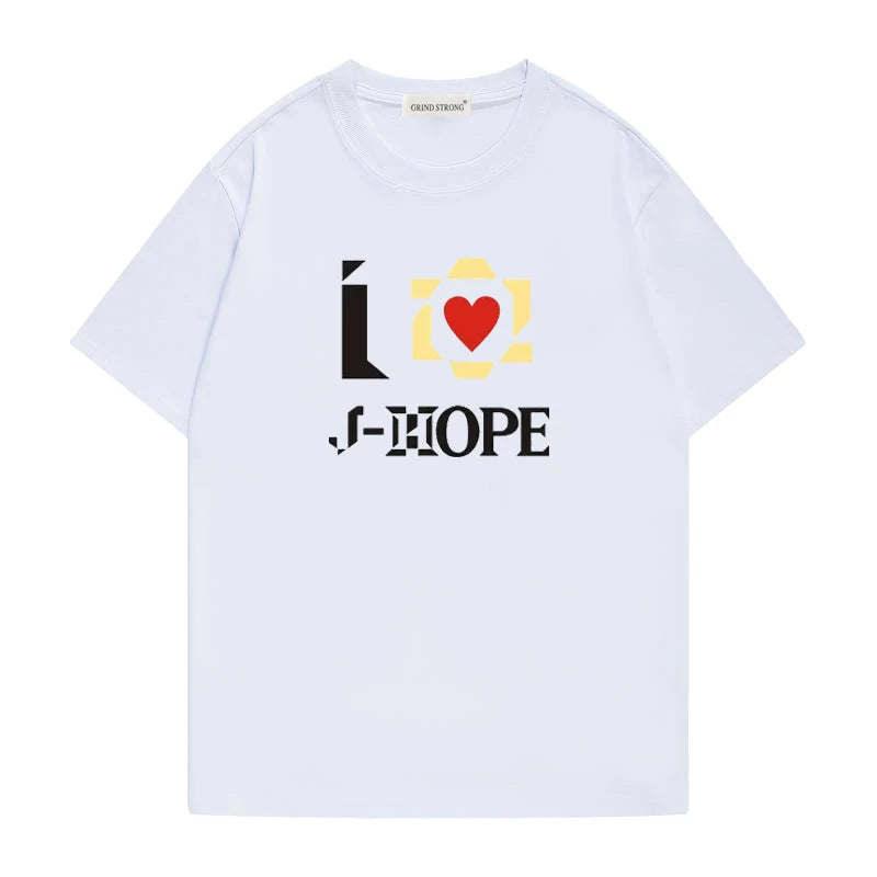 JHOPE LOGO Short-sleeved White T-shirt